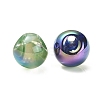 UV Plating Rainbow Iridescent Acrylic Beads OACR-P015-05A-2