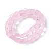 Transparent Frosted Glass Beads Strands FGLA-S001-01C-2