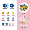 Pandahall 100Pcs 10 Colors Spray Painted Alloy Beads FIND-TA0003-08-3