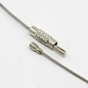 201 Stainless Steel Wire Necklace Cord TWIR-SW001-5-3