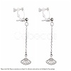 Brass Screw Clip-on Earring Converters Findings KK-F785-04S-5