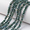 Electroplate Opaque Glass Beads Strands EGLA-A034-P6mm-S03-1