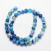 Natural Striped Agate/Banded Agate Bead Strands G-K166-13-6mm-06-2