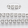 3.28 Feet 304 Stainless Steel Rhinestone Strass Chains X-CHS-R012-A-01-2