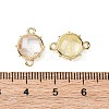 Brass Natural Lemon Quartz Connector Charms KK-Z096-01G-01-3