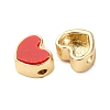 Heart Brass Resin Beads KK-K408-56G-2