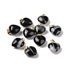Natural Black Agate Pendants G-I311-A16-G-3