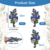 4Pcs 2 Styles Embroider Thread Iron on/Sew On Patches PATC-CY0001-06-2