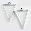 Rack Plating Alloy Triangle Open Back Bezel Pendants X-PALLOY-S047-09D-FF-1