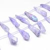 Electroplated Natural Quartz Crystal Beads Strands G-G890-A-02-1