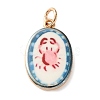 Printed Brass Enamel Pendants KK-CBADFD5-04G-A-1