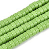 Opaque Solid Color Glass Beads Strands GLAA-N026-3x6mm-07-1
