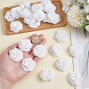 24Pcs 3D Rose Flower Polyester Computerized Embroidered Ornament Accessories DIY-HY0002-58-3