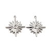 Non-Tarnish 304 Stainless Steel Pendant Rhinestone Settings STAS-I197-013P-1