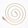 PVD Vacuum Plating 304 Stainless Steel Boston Link Chain Necklace NJEW-S420-006D-G-3