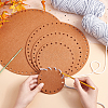 10 Pcs 5 Style Flat Round Felt Fabric DIY-PH0009-24D-3