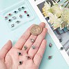 24Pcs 12 Colors 304 Stainless Steel Rhinestone Connector Charms STAS-SC0004-34-3