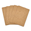 Rectangle Kraft Paper One Pair Earring Display Cards with Hanging Hole CDIS-YWC0001-02-1
