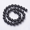 Natural Dyed & Heated Black Onyx Round Beads Strands X-GSR10mmC097-3