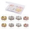 Yilisi 200Pcs 8 Style Brass Rhinestone Spacer Beads RB-YS0001-01-9