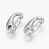 Tarnish Resistant 304 Stainless Steel Push Gate Snap Keychain Clasp Findings STAS-G143-11D-1