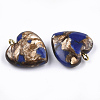 Assembled Bronzite and Lapis Lazuli Pendants X-G-T111-04A-3