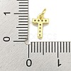 Letter Brass Micro Pave Clear Cubic Zirconia Pendants KK-K354-06G-T-3
