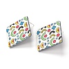 Resin Stud Earrings EJEW-I257-01C-2