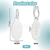 6Pcs 925 Sterling Silver Oval Charms STER-PH0002-48-2