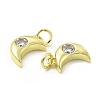 Brass Micro Pave Cubic Zirconia Charms KK-E068-VB230-3
