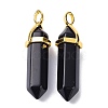 Natural Obsidian Pointed Pendants G-G025-01G-15-2
