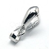 Anti-Tarnish Rhodium Plated 925 Sterling Silver Ice Pick & Pinch Bails STER-A006-332P-2