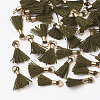 Polycotton(Polyester Cotton) Tassel Pendant Decorations FIND-S275-07G-2