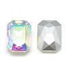 Pointed Back Glass Rhinestone Cabochons RGLA-T079-10x14mm-05-2
