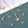 16Pcs 4 Style Brass Micro Pave Cubic Zirconia Ice Pick Pinch Bails ZIRC-FH0001-08-2