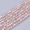 Electroplate Glass Beads Strands EGLA-T013-04I-1