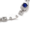 Platinum Alloy Teardrop Link Chain Bracelets BJEW-A005-01A-3