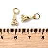 Brass Micro Pave Cubic Zirconia Charms ZIRC-G133-04G-1-3