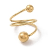 Ion Plating(IP) 304 Stainless Steel Wire Wrap Spiral Cuff Rings for Women RJEW-G315-08A-G-2