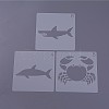 Kids Cartoon Plastic Hollow Drawing Stencil DIY-F025-B07-4