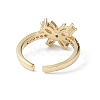 Butterfly Clear Cubic Zirconia Cuff Ring RJEW-M146-11G-3