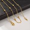 Brass Satellite Chains Necklaces for Women NJEW-D302-28G-2