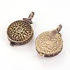 Brass Locket Pendants KK-K176-15AB-2