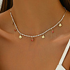 Elegant Ocean Style Brass Clear Cubic Zirconia Turtle Shell Pendant Bib Necklaces for Women Beach Wear RD4972-2