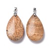 Natural Picture Jasper Pendants G-D084-01P-B13-2