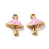 Autumn Theme Brass Enamel Pendants KK-P207-020G-RS-2