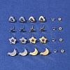 16Pcs 8 Styles 304 Stainless Steel Stud Earring Findings STAS-FS0001-86-7