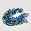 Electroplate Glass Beads EGLA-D022-11-2