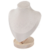 Bust Shaped Beech Covered with Velvet Necklace Display Stands NDIS-WH20010-02A-1
