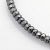 Electroplate Non-magnetic Synthetic Hematite Beads Strands G-J208G-10-1